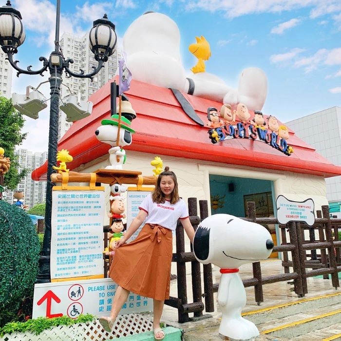 Chụp ảnh với nhân vật Snoopy đáng yêu khi tới đây trải nghiệm