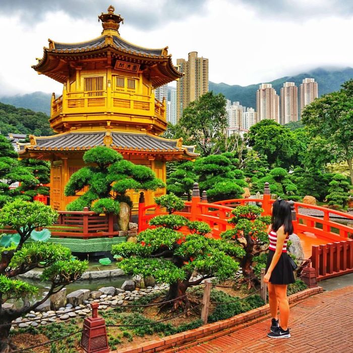 Một trong những hoạt động ở vườn Nam Liên là khám phá kiến trúc của vườn